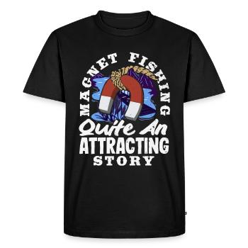 Chasse au trésor de détection de pêche à l’aimant - T-shirt Premium bio Homme - noir - Devant - Nico (187cm)