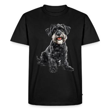 Schnoodle Snoodle Dog Breed Pet Cute Graphic - Men's Premium Organic T-Shirt - black - Front - Nico (187cm)