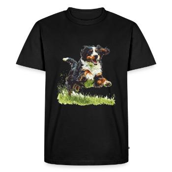 Bernedoodle chien race animal mignon Bernedoodle graphique - T-shirt Premium bio Homme - noir - Devant - Nico (187cm)