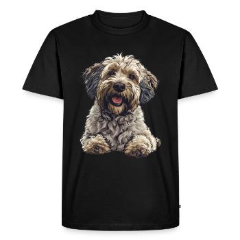 Schnoodle Snoodle Dog Breed Pet Cute Graphic - Men's Premium Organic T-Shirt - black - Front - Nico (187cm)