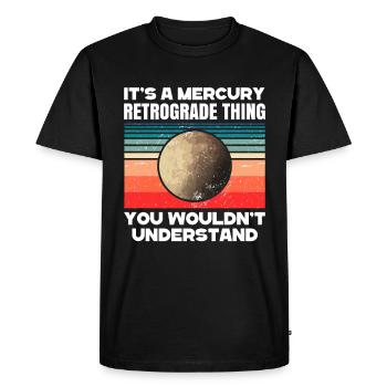 Retrograde planets Mercury retrograde - Men's Premium Organic T-Shirt - black - Front - Nico (187cm)