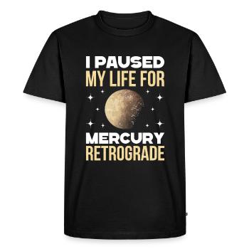 Retrograde planets Mercury retrograde - Men's Premium Organic T-Shirt - black - Front - Nico (187cm)