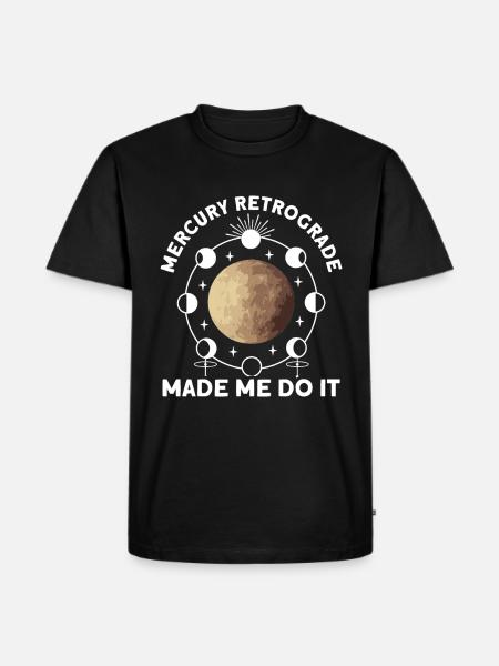 Planètes rétrogrades Mercure rétrograde - T-shirt Premium bio Homme - noir