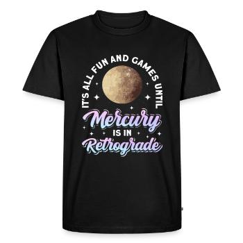 Retrograde planets Mercury retrograde - Men's Premium Organic T-Shirt - black - Front - Nico (187cm)