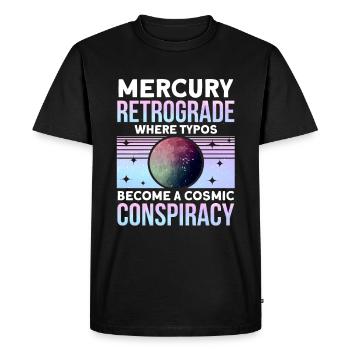 Retrograde planets Mercury retrograde - Men's Premium Organic T-Shirt - black - Front - Nico (187cm)