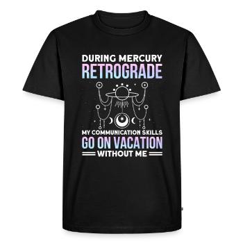 Retrograde planets Mercury retrograde - Men's Premium Organic T-Shirt - black - Front - Nico (187cm)