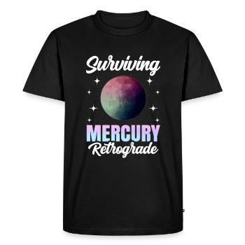 Retrograde planets Mercury retrograde - Men's Premium Organic T-Shirt - black - Front - Nico (187cm)