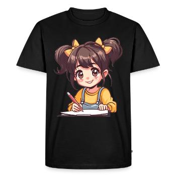 Anime Girl Croquis Art Anime Kawaii Otaku - T-shirt Premium bio Homme - noir - Devant - Nico (187cm)