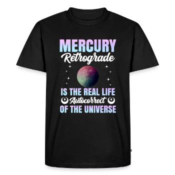 Retrograde planets Mercury retrograde - Men's Premium Organic T-Shirt - black - Front - Nico (187cm)