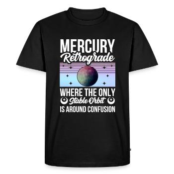 Retrograde planets Mercury retrograde - Men's Premium Organic T-Shirt - black - Front - Nico (187cm)