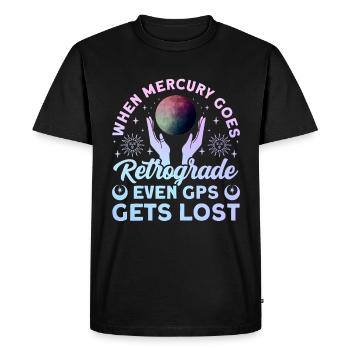 Retrograde planets Mercury retrograde - Men's Premium Organic T-Shirt - black - Front - Nico (187cm)