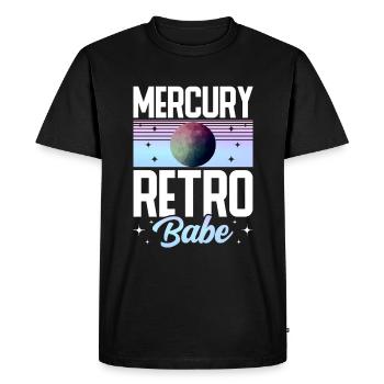 Retrograde planets Mercury retrograde - Men's Premium Organic T-Shirt - black - Front - Nico (187cm)