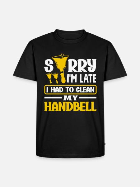 Chormusikinstrument Handglocke - Männer Premium Bio T-Shirt - Schwarz