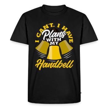 Choral Musical Instrument Hand Bell - Men's Premium Organic T-Shirt - black - Front - Nico (187cm)