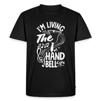 Choral Musical Instrument Hand Bell - Men's Premium Organic T-Shirt - black - Front - Nico (187cm)