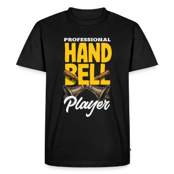 Choral Musical Instrument Hand Bell - Men's Premium Organic T-Shirt - black - Front - Nico (187cm)