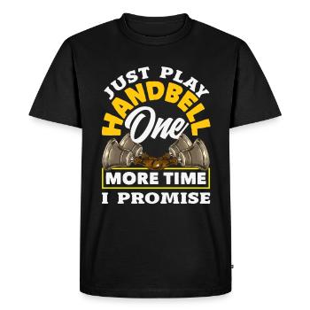 Choral Musical Instrument Hand Bell - Men's Premium Organic T-Shirt - black - Front - Nico (187cm)