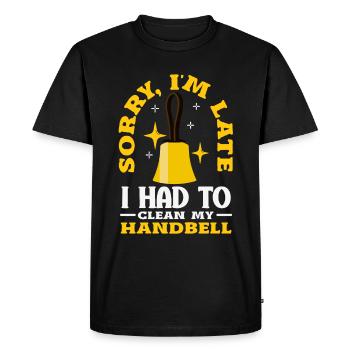 Choral Musical Instrument Hand Bell - Men's Premium Organic T-Shirt - black - Front - Nico (187cm)