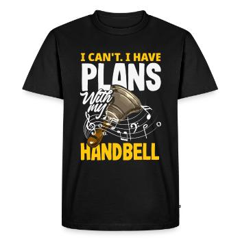 Choral Musical Instrument Hand Bell - Men's Premium Organic T-Shirt - black - Front - Nico (187cm)
