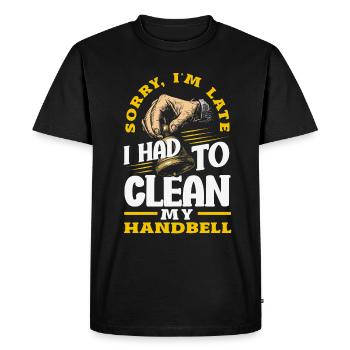Choral Musical Instrument Hand Bell - Men's Premium Organic T-Shirt - black - Front - Nico (187cm)