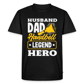 Choral Musical Instrument Hand Bell - Men's Premium Organic T-Shirt - black - Front - Nico (187cm)