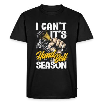 Choral Musical Instrument Hand Bell - Men's Premium Organic T-Shirt - black - Front - Nico (187cm)
