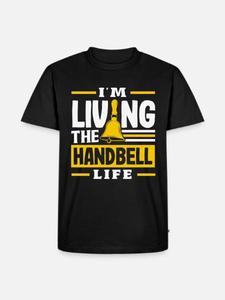 Chormusikinstrument Handglocke - Männer Premium Bio T-Shirt - Schwarz