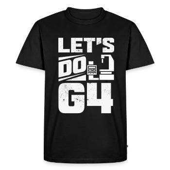 Funny CNC machinist - Men's Premium Organic T-Shirt - black - Front - Nico (187cm)