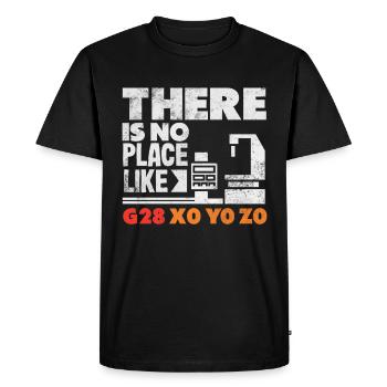 Funny CNC machinist - Men's Premium Organic T-Shirt - black - Front - Nico (187cm)