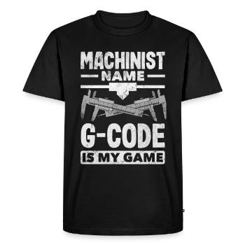 Machiniste CNC drôle - T-shirt Premium bio Homme - noir - Devant - Nico (187cm)