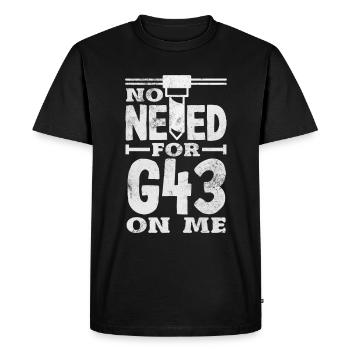 Funny CNC machinist - Men's Premium Organic T-Shirt - black - Front - Nico (187cm)