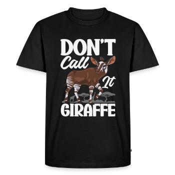 Funny zookeeper okapi lover - Men's Premium Organic T-Shirt - black - Front - Nico (187cm)