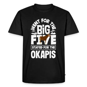 Funny zookeeper okapi lover - Men's Premium Organic T-Shirt - black - Front - Nico (187cm)