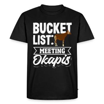 Funny zookeeper okapi lover - Men's Premium Organic T-Shirt - black - Front - Nico (187cm)