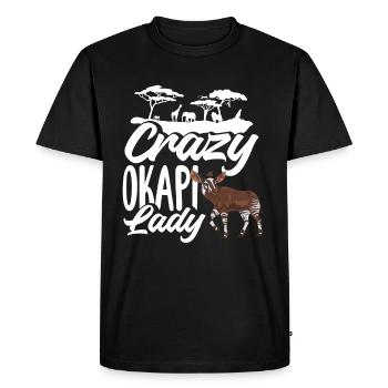 Funny zookeeper okapi lover - Men's Premium Organic T-Shirt - black - Front - Nico (187cm)