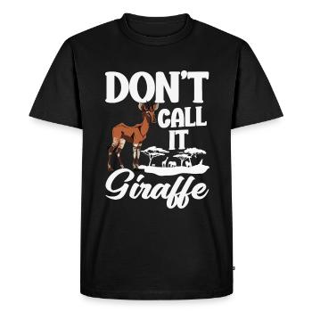 Funny zookeeper okapi lover - Men's Premium Organic T-Shirt - black - Front - Nico (187cm)