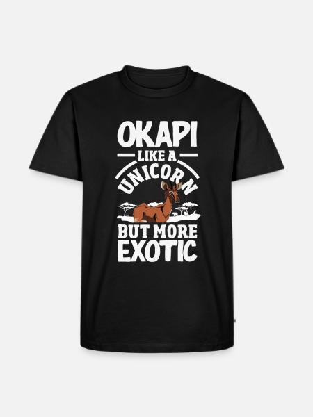 Funny zookeeper okapi lover - Men's Premium Organic T-Shirt - black