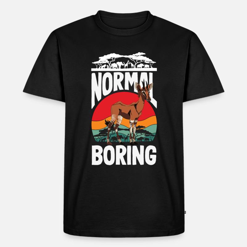 Funny zookeeper okapi lover - Men's Premium Organic T-Shirt - black