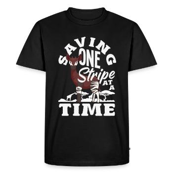 Funny zookeeper okapi lover - Men's Premium Organic T-Shirt - black - Front - Nico (187cm)
