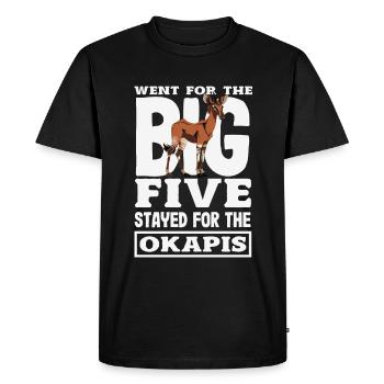 Funny zookeeper okapi lover - Men's Premium Organic T-Shirt - black - Front - Nico (187cm)
