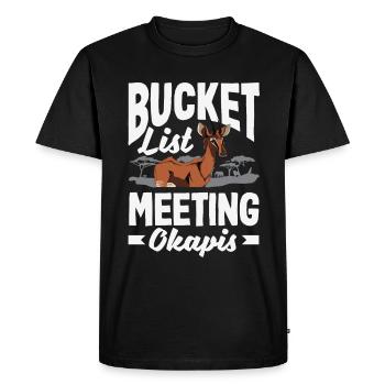 Funny zookeeper okapi lover - Men's Premium Organic T-Shirt - black - Front - Nico (187cm)