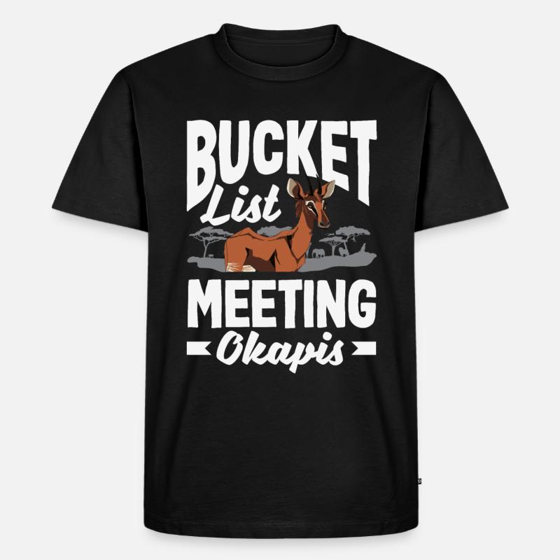 Funny zookeeper okapi lover - Men's Premium Organic T-Shirt - black