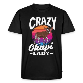 Funny zookeeper okapi lover - Men's Premium Organic T-Shirt - black - Front - Nico (187cm)