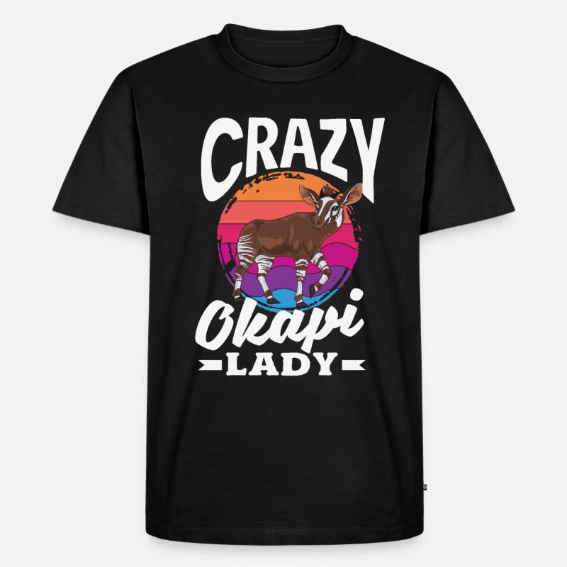 Funny zookeeper okapi lover - Men's Premium Organic T-Shirt - black