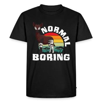Funny zookeeper okapi lover - Men's Premium Organic T-Shirt - black - Front - Nico (187cm)