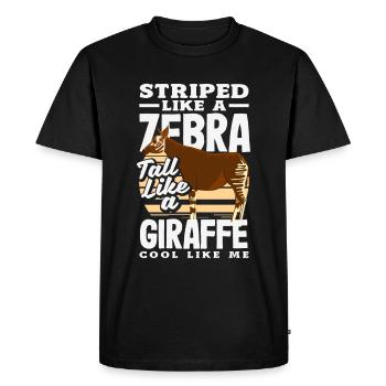 Funny zookeeper okapi lover - Men's Premium Organic T-Shirt - black - Front - Nico (187cm)