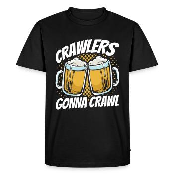 Crawled Pub Crawl Boire de l’alcool - T-shirt Premium bio Homme - noir - Devant - Nico (187cm)
