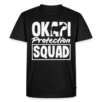 Funny zookeeper okapi lover - Men's Premium Organic T-Shirt - black - Front - Nico (187cm)