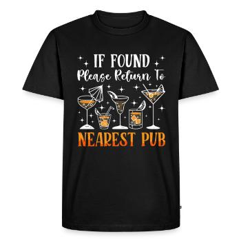 Crawled Pub Crawl Boire de l’alcool - T-shirt Premium bio Homme - noir - Devant - Nico (187cm)