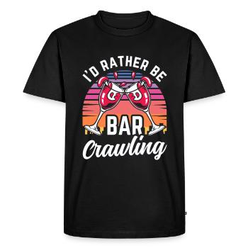Crawled Pub Crawl Boire de l’alcool - T-shirt Premium bio Homme - noir - Devant - Nico (187cm)